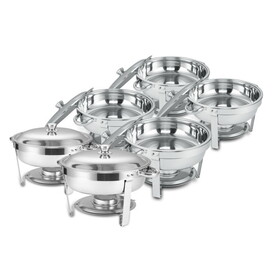 Round Buffet Catering Dish for Home and Outdoor 4 Packs W1612124781