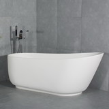 67-inch solid surface soaking bathtub with overflow for bathroom W161370501