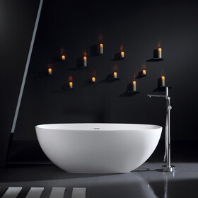 65.2 inch freestanding solid surface soaking bathtub for bathroom W1613P160636