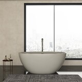 55 inch freestanding solid surface soaking bathtub for bathroom W1613P371990