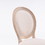 French Style Solid Wood Frame Antique Painting Linen Fabric Oval Back Dining Chair,Set of 2,Cream W162278981