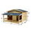 Durable Waterproof Dog Houses for Small Medium Large Dogs Outdoor & Indoor, Wooden Puppy Shelter Large Doghouse with Porch for Winter W1625137506