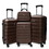 4 Piece Hard Shell Luggage Set,Carry on Suitcase with Spinner Wheels,Family Luggage Set,Brown(12/20/24/28in) W1625P170122