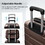 4 Piece Hard Shell Luggage Set,Carry on Suitcase with Spinner Wheels,Family Luggage Set,Brown(12/20/24/28in) W1625P170122