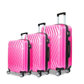 Hardside Lightweight Luggage Featuring 4-Spinning Wheel Robust ABS and Secure TSA Lock Luggage Set 3 Pieces(20/24/28 inches) Women and Men W1625P181507