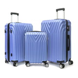 ABS Hard Shell 3-Piece Luggage Set(20/24/28)with 360°Rotating Wheel and TSA Lock Men and Women Ideal for Business Trips and Family Getaways P-W1625P181540