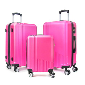 Hard Shell ABS 3 Piece Luggage Set (20/24/28 inches), with TSA Lock,and 360&#176;Rotating Wheel,Effortless Mobility Carry on Suitcase set Men Women P-W1625P181546
