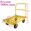 1430 lb. Capacity Steel Push Hand Truck Heavy Duty Dolly Folding Foldable Moving Warehouse Platform Cart in Yellow W1626P144350