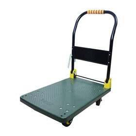 440 lbs. Capacity Portable Platform Hand Truck Collapsible Dolly Push Hand Cart for Loading and Storage in Green W1626P144351