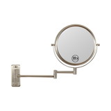8-inch Wall Mounted Makeup Vanity Mirror, 1X / 10X Magnification Mirror, 360° Swivel with Extension Arm (Brushed Nickel) W162771310