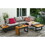 Aluminum Patio Furniture Set, Outdoor L-Shaped Sectional Sofa with Plastic Wood Side Table and Soft Cushion for Backyard Poolside W1650142129