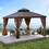 12*12FT patic gazebo,alu gazebo with steel canopy,Outdoor Permanent Hardtop Gazebo Canopy for Patio, Garden, Backyard W1650S00006