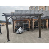 Cedar Wood Pergola, Wind Secure, Strong, Quality Made, Rot Resistant, Concrete Anchors, Spacious for Outdoor Patio, Deck W1650S00023