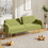 70.47" Green Fabric Double Sofa with Split Backrest and Two Throw Pillows W1658120161