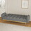 69-inch grey sofa bed with adjustable sofa teddy fleece 2 throw pillows W1658125688