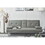 67 inch white leather multifunctional double pullout sofa bed with coffee table W1658127149
