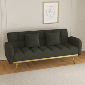 69 "green sofa bed, adjustable sofa teddy 2 throw pillows W1658130602