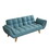 57"blue sofa Soft two armrests throw pillow pillow comfortable fit apartment bedroom small space W1658135096