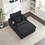 39-inch Spring upholstered armchair and Ottoman set - comfortable single sofa with cup holder and corduroy fabric, perfect for living room or bedroom W1658S00048