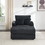 39-inch Spring upholstered armchair and Ottoman set - comfortable single sofa with cup holder and corduroy fabric, perfect for living room or bedroom W1658S00048