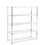 5 tiers of chrome-plated, heavy-duty, adjustable shelving and racking with a 300 lb. weight capacity per wire shelf for warehouses, supermarkets, kitchens, etc. 59.45 "L X 24.02 "W X 71.65 "H