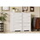 Modern 5 Tier Bedroom Chest of Drawers, Dresser with Drawers, Clothes Organizer -Metal Pulls for Living Room, Bedroom, Hallway, White, 25.2"L x 15.8"W x 43.5"H W1668141849