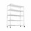 5-tier heavy-duty adjustable shelving and racking, 300 lbs. per wire shelf, with wheels, adjustable feet and shelf liners, for warehouses, supermarkets, kitchens, etc. 59.45"L X 24.02"W X 71.65"H