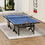 Table Tennis Table - 15mm Professional MDF Indoor Table Tennis Table with Table Tennis Net and Bats etc. Quick assembly, Single Training Table, 108"L x 60"W x 30"H W1668P170270