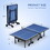 Table Tennis Table - 15mm Professional MDF Indoor Table Tennis Table with Table Tennis Net and Bats etc. Quick assembly, Single Training Table, 108"L x 60"W x 30"H W1668P170270