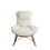 Leisure sofa single rocking chair, light luxury sofa chair, balcony leisure area single chair, comfortable and breathable, detachable and washable seat cushion (Color: Beige) W1669P152761