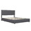 Full Upholstered Platform Bed with Lifting Storage, Full Size Bed Frame with Storage and Tufted Headboard,Wooden Queen Platform Bed for Kids Teens Adults,No Box Spring Needed(Queen, Gray)