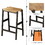 3 PCS Dining Table Set Rustic Retro Breakfast Table Dining Stools RubberWood for 2 with Two Open Shelves for Small Space Kitchen Dining Room (=W69165661) W1673120007