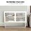 Stylish Tempered Glass Cabinet Credenza with 2 Fluted Glass Doors Adjustable Shelf U-shaped Leg Anti-Tip Dust-free Enclosed Cupboard for Kitchen Living Room White W1673121040