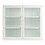 Retro Style Haze Double Glass Door Wall Cabinet with Detachable Shelves for Office, Dining Room,Living Room, Kitchen and Bathroom White Color W1673123588