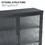 Retro Style Haze Double Glass Door Wall Cabinet with Detachable Shelves for Office, Dining Room,Living Room, Kitchen and Bathroom Grey Color W1673123589