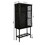 Industrial Cabinet Cupboard with 2 Metal Mesh Doors Adjustable Shelves and Feet Bottom Shelf Anti-Tip Dust-free Kitchen Credenza Sideboard Black W1673127677