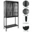 Elegant Floor Cabinet with 2 Glass Arched Doors Living Room Display Cabinet with Adjustable Shelves Anti-Tip Dust-free Easy assembly Black W1673127681