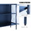Stylish 4-Door Tempered Glass Cabinet with 4 Glass Doors Adjustable Shelf and Feet Anti-Tip Dust-free Fluted Glass Kitchen Credenza Blue W1673127685