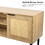 Wooden TV Stand for TVs up to 65 inches,with 2 Rattan Decorated Doors and 2 Open Shelves,Living Room TV Console Table Wooden Entertainment Unit, Natural Color W167382607