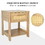 Nightstand Set of 2, 2 Drawer Dresser for Bedroom, Small Dresser with 2 Drawers and two open storage shelf, Bedside Furniture, Night Stand, End Table with rattan Design, Natural Color W167382609