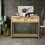 Console Table with 2 Drawers, Sofa Table, Entryway Table with open Storage Shelf, Narrow Accent Table with rattan design for Living Room/Entryway/Hallway, Natural Color W167382610