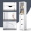 Bathroom Tall Storage Cabinet, Slim Free Standing Cabinet with 3 Drawers and 2 Shelves,Floor Cabinet for Small Space, 11.8" D x 12.6" W x 57.5" H, White W1673P145228