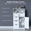 Modern White Wooden Storage Cabinet with Five Drawers and One Doors,Free-standing Cupboard for Kitchen/Living room/Bathroom Use, White W1673P145236