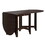 Retro Drop-Leaf Table Rubber Wood Dining Table with Spacious Tabletop Small Drawer for Small Space Kitchen Dark Brown W1673P147154