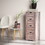 Floor Cabinet Wooden Storage Cabinet Home Office Living Room Bathroom Side Table Sturdy Modern 4 Drawers Cabinet Organizer Bedroom Night Stand, Grey