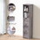 Bathroom Floor Cabinet with 3 Drawers 2 Shelves, Tall Narrow Bathroom Kitchen Pantry Storage Cabinet with Open Compartment, Living Room Free-Standing Storage Organizer,Grey