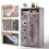 5 Drawers Storage Cabinet with Adjustable Shelves, Bathroom Cabinet with Doors, Floor Cabinet for Living Room, Bedroom or Entryway,Grey