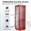 Retro Style Freestanding Metal Tall Display Cupboard with Glass Door and Three Detachable Shelves for Office, Living Room, Kitchen Console Sideboard,Bedside Entryway RED W1673P188717