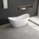 67" Acrylic Freestanding Bathtub-Acrylic Soaking Tubs, Oval Shape Freestanding Bathtubs with Chrome Overflow and Pop Up Drain, Double Slipper Tub W1675122074