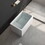 43" Acrylic Freestanding Bathtub with seat: Spacious rectangle Shape, Gloss White Finish, Chrome Overflow & Pop-Up Drain W1675P164979
